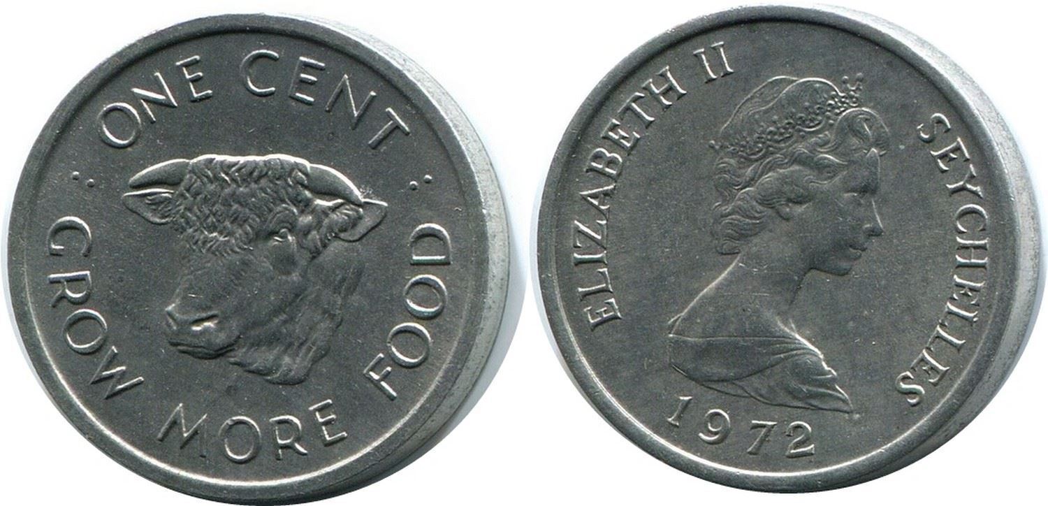 1 CENT 1972 SEYCHELLES Coin #AR155.U
