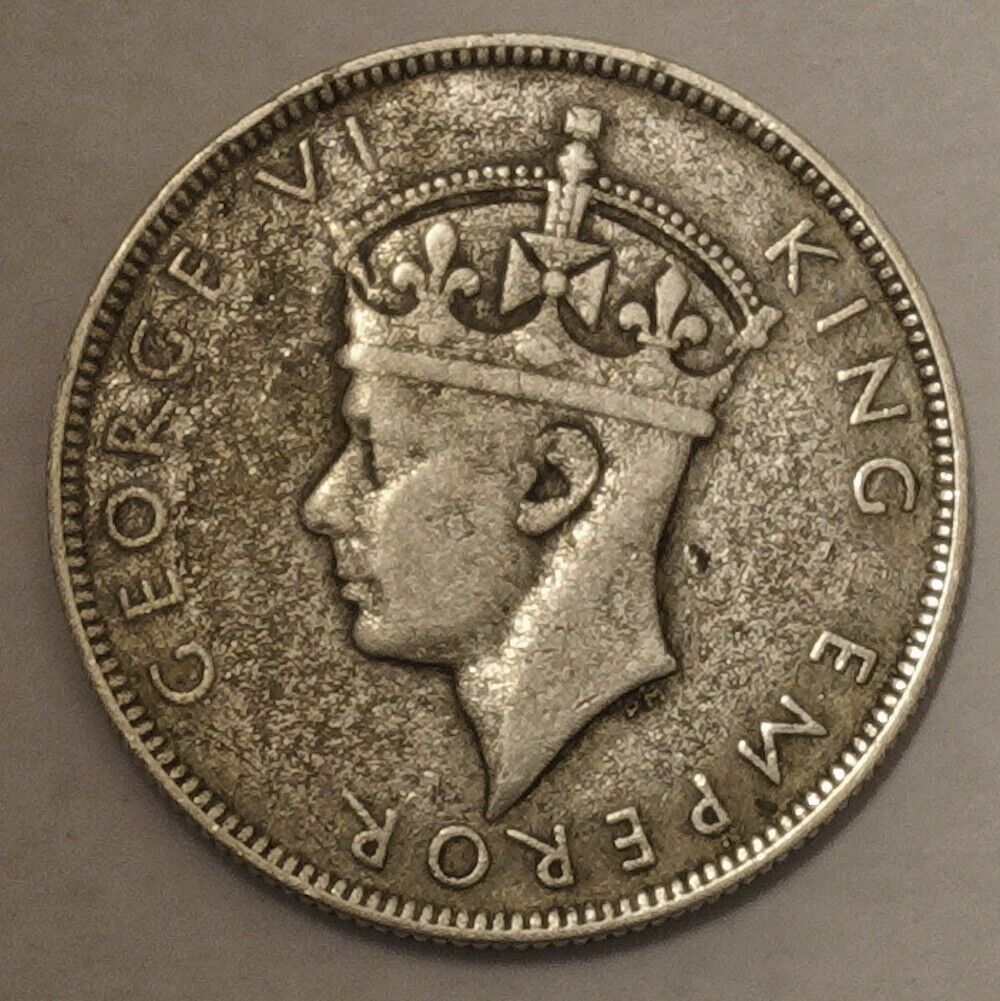 1939 One Rupee Seychelles (mintage 90k) 1 rupee silver coin
