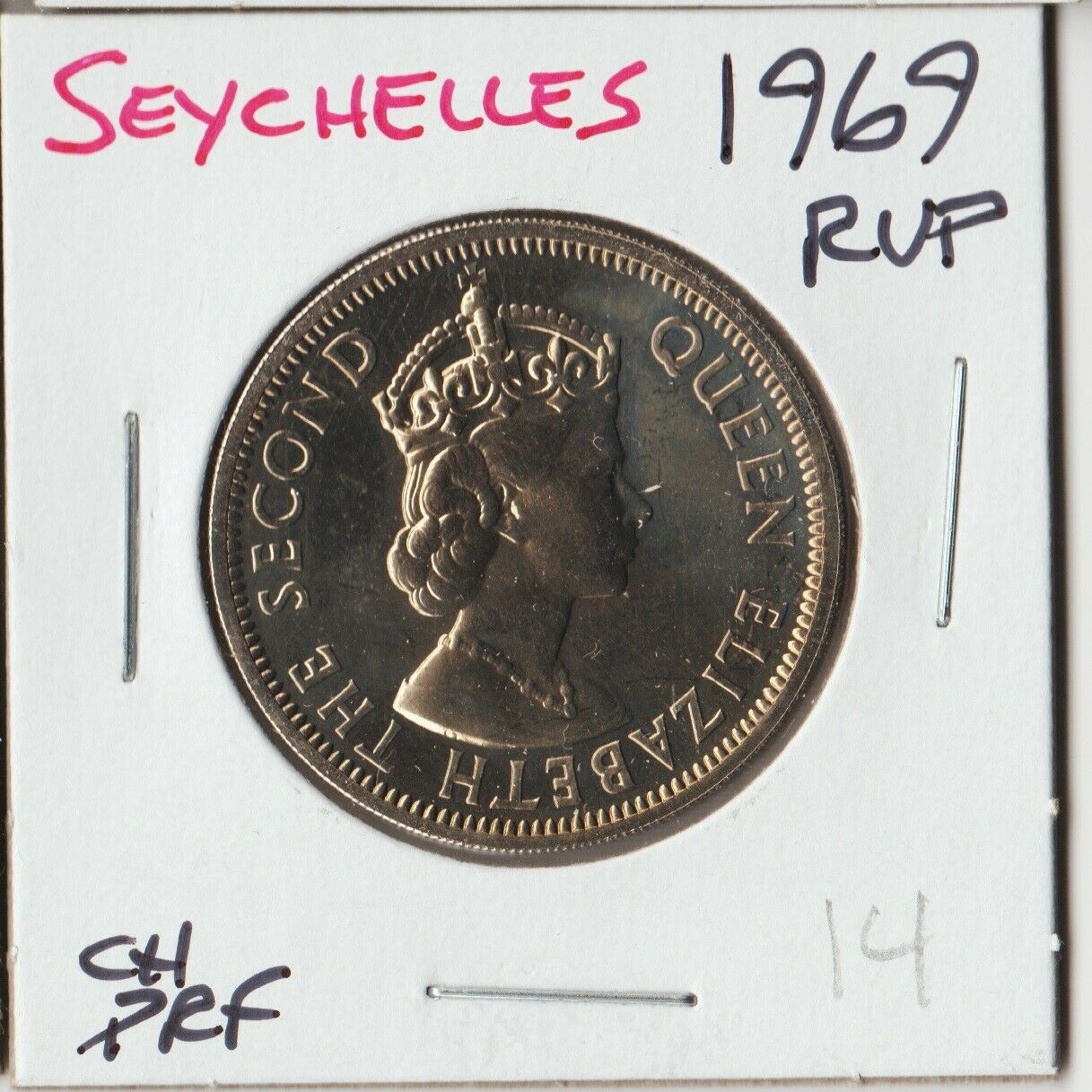 SEYCHELLES 1969 | RUPEE | COIN IN PROOF