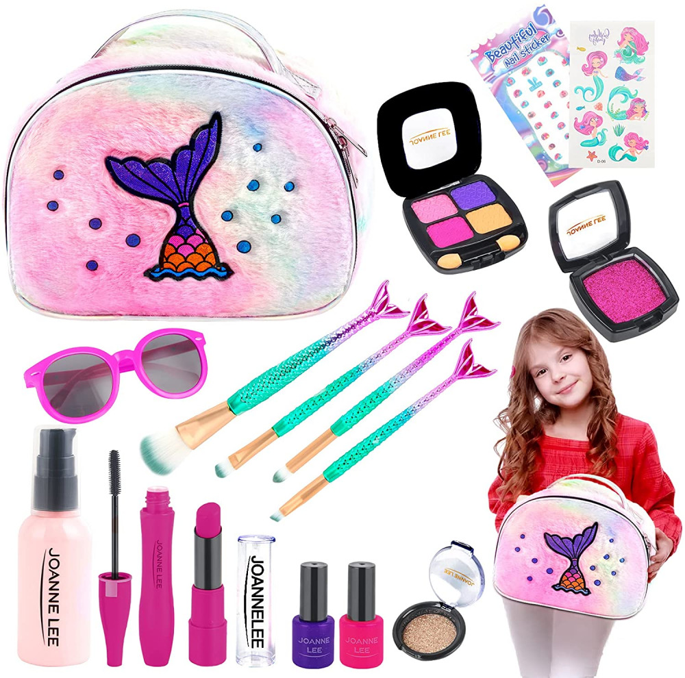 Little Princess Makeup Kit Pretend Play Toy (Not Real) Make Up Playset for...